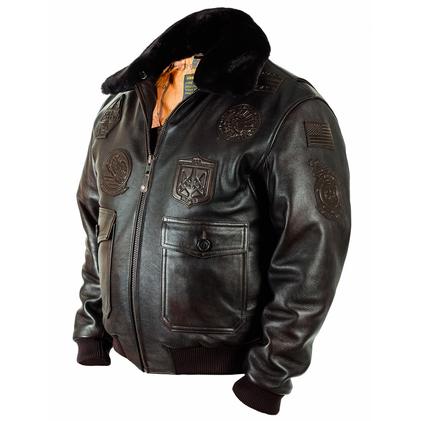Лётная куртка Top Gun Navy G-1 brown (Art.122)